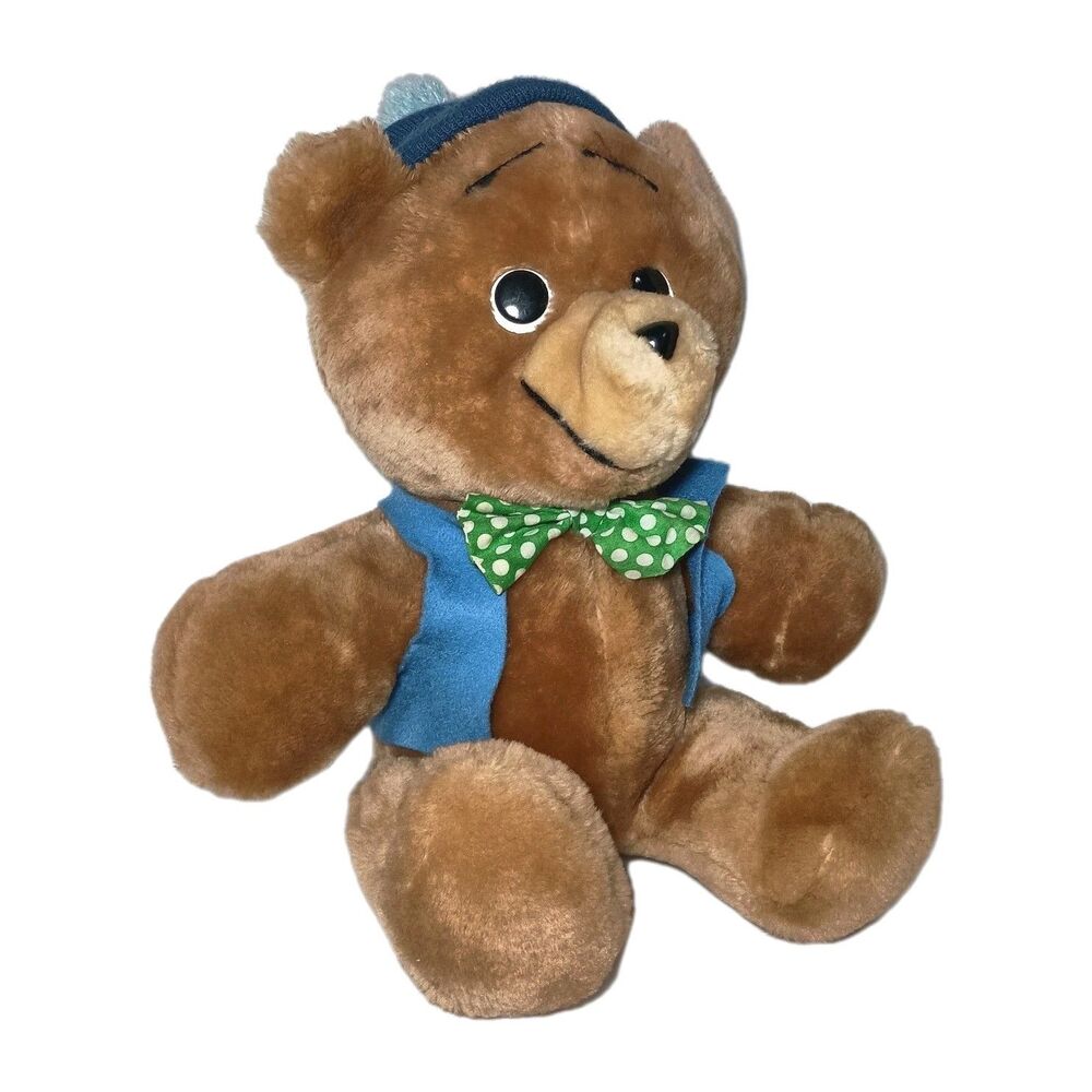 Rare Vtg Plush Ted E The Bear Who Slept Through Christmas Stuffed Animal Fair